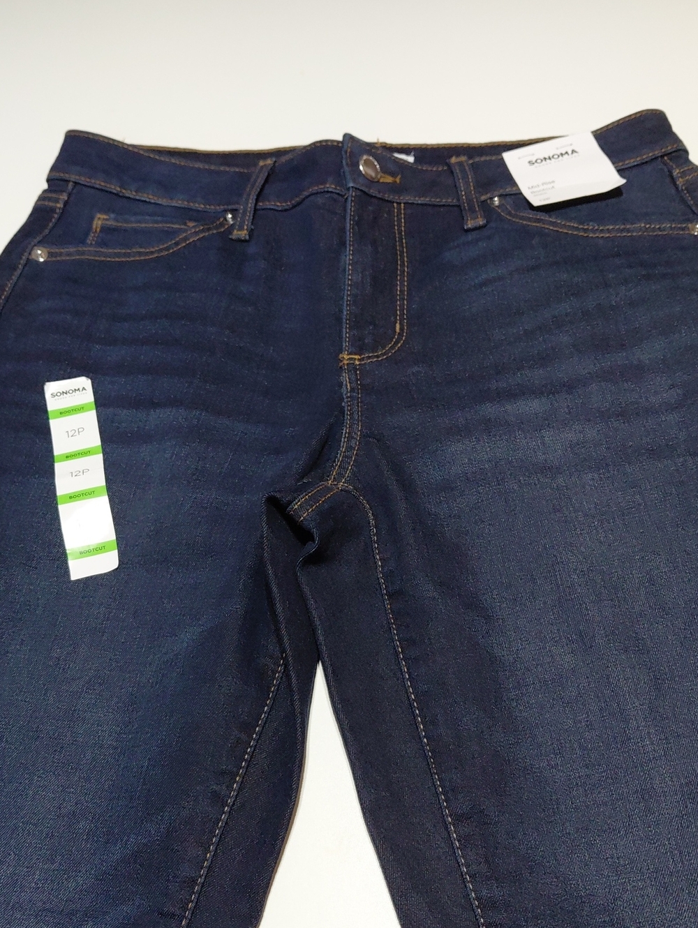 SONOMA Women's  Mid Rise Bootcut Stretch  Blue  Jeans Size 12P